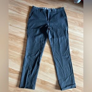 Mens Express Slim Fit Wool Dark Gray Dress Pants - Sz 32x32